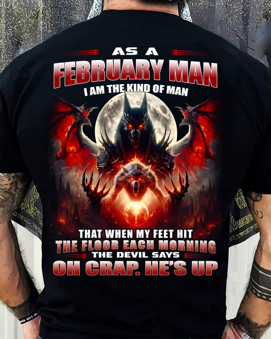 FEBRUARY SHIRT, OH CRAP HE'S UP - MAN SNOW02 (SKU2604-94-02)
