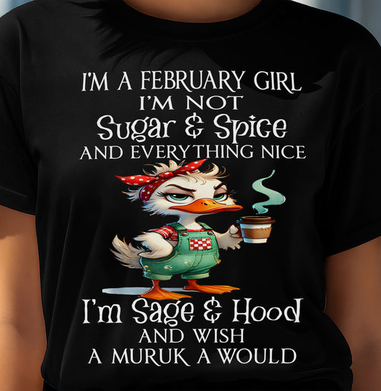 FEBRUARY SHIRT, I’M NOT SUGAR & SPICE - SNOW MALE02 (SKU2603-44-02)