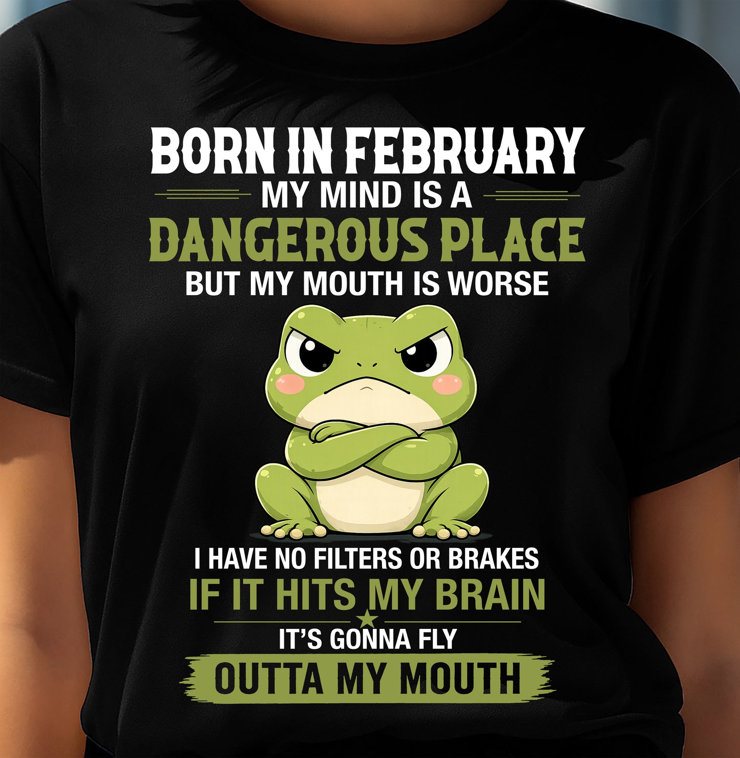 FEBRUARY SHIRT, MY MIND IS A DANGEROUS PLACE - SNOW02 (SKU2605-116-02)