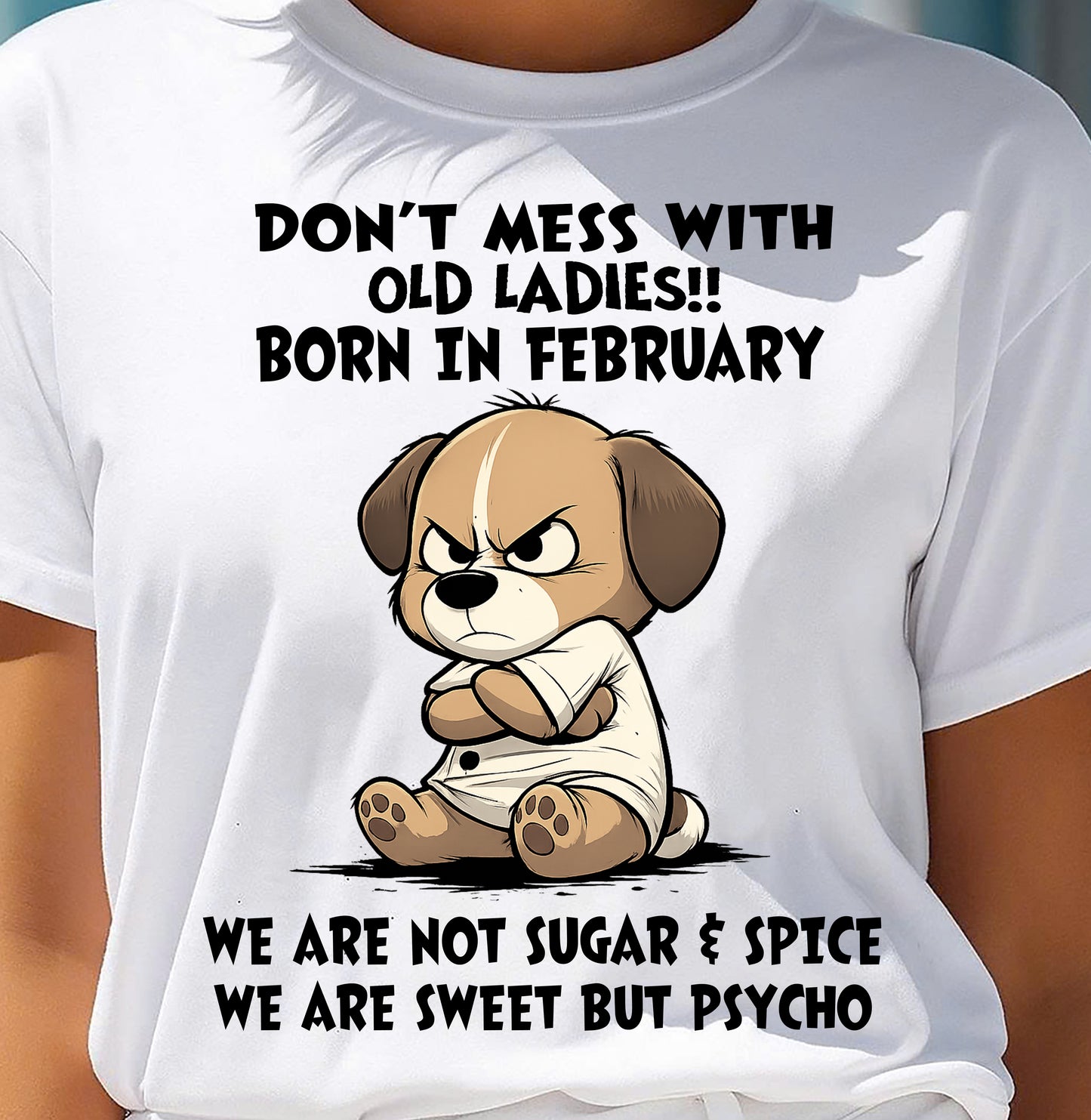 FEBRUARY SHIRT, DONT MESS WITH OLD LADIES - SNOW02 (SKU2603-170-02)