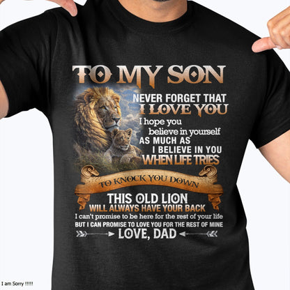 To My Son T-Shirt – Gift From Dad / Man - snow00 (SKU12-76)