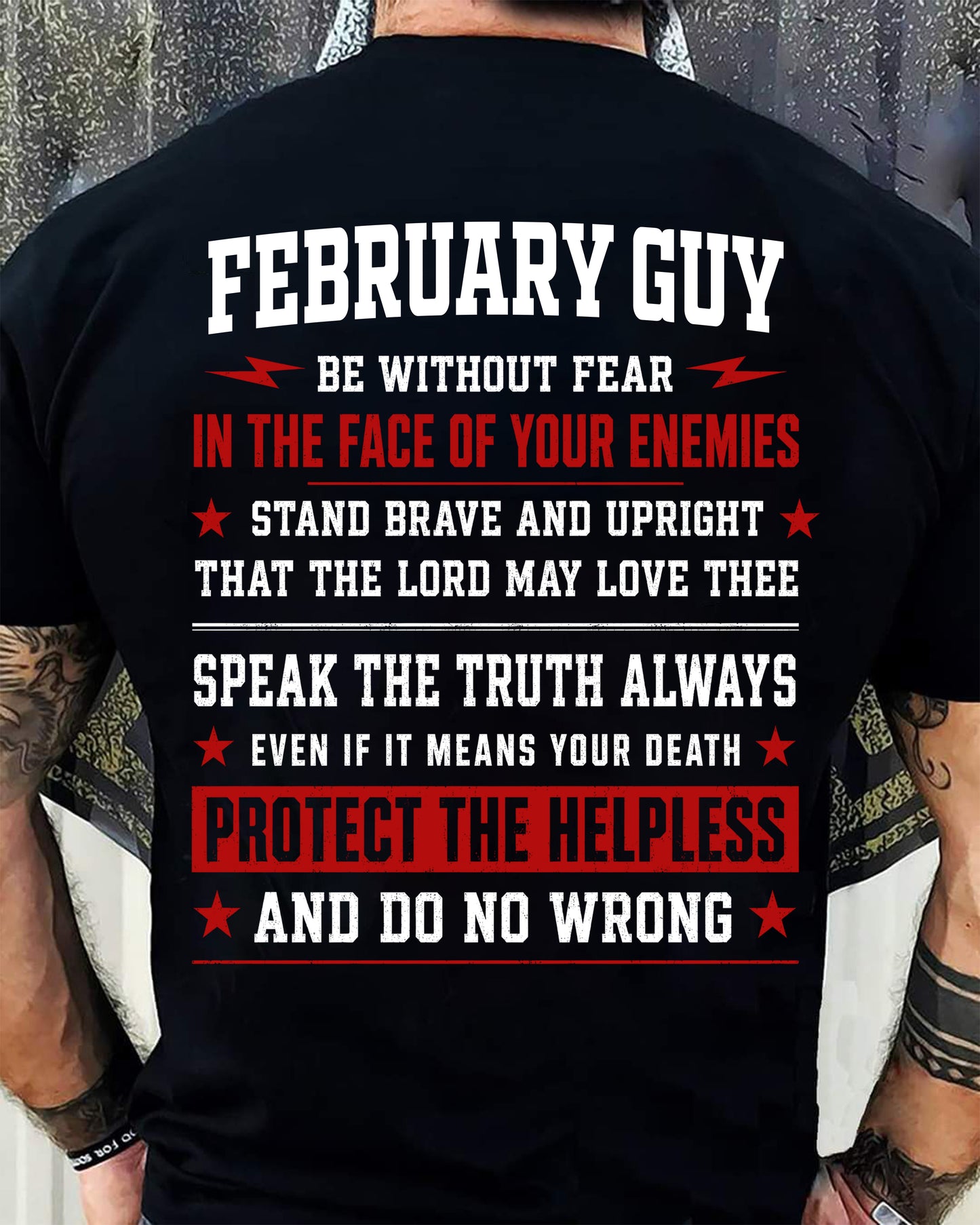 FEBRUARY SHIRT, STAND BRAVE AND UPRIGHT - SNOW MALE02 (SKU2608-44-02)