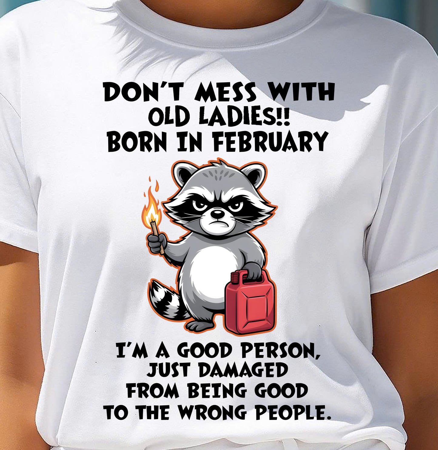 FEBRUARY SHIRT, DAMAGED FROM BEING GOOD TO THE WRONG PEOPLE - SNOW02 (SKU2604-282-02)