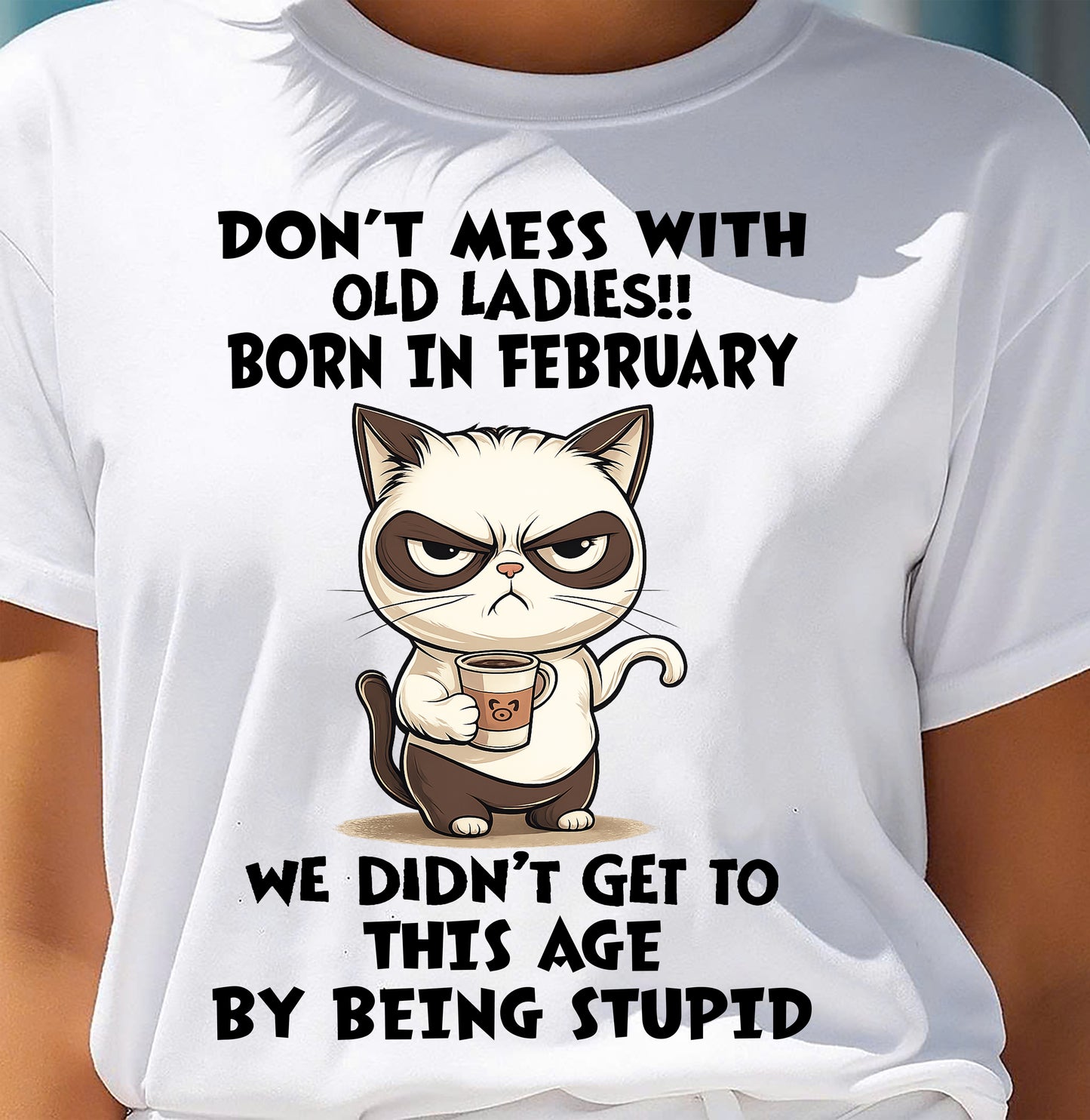 FEBRUARY SHIRT, DON’T MESS WITH OLD LADIES - SNOW02 (SKU2603-132-02)
