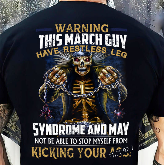 MARCH, WARNING THIS MARCH GUY HAS RESTLESS LEG – SNOW MALE03 (SKU26T-01-57-03)
