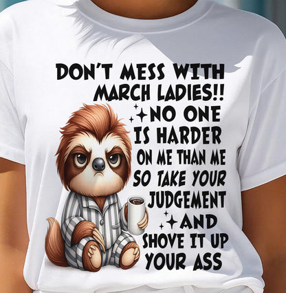 MARCH SHIRT NO ONE IS HARDER ON ME THAN ME - SNOW03 (SKU2605-195-03)