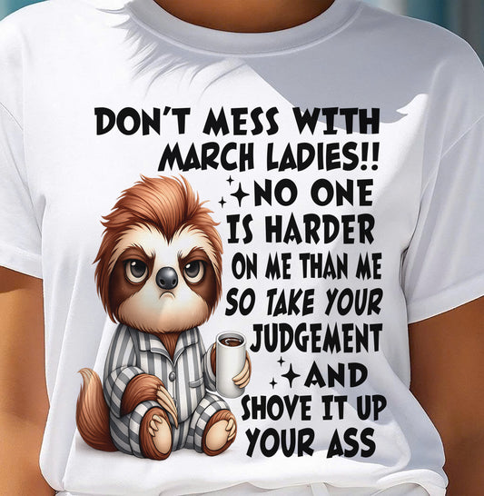 MARCH SHIRT NO ONE IS HARDER ON ME THAN ME - SNOW03 (SKU2605-195-03)