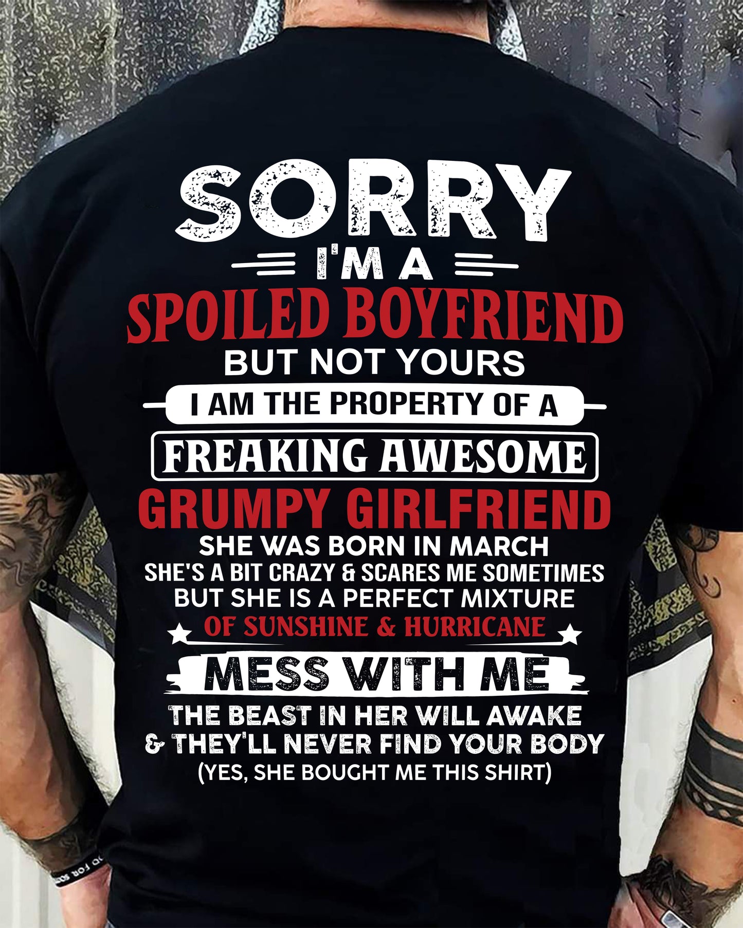 March - Spoiled Boyfriend - Perfect Gift From Girlfriend - SNOW03 (SKU11-18-03)