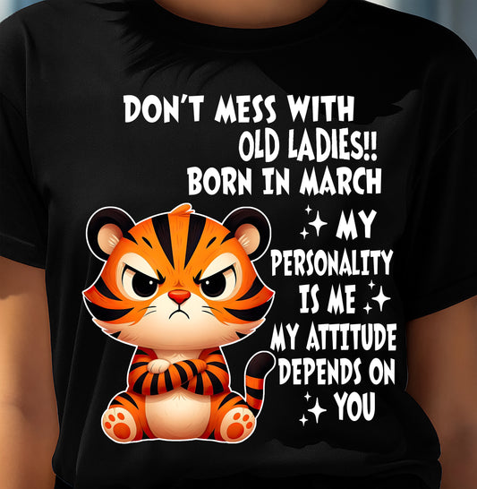 MARCH SHIRT, MY ATTITUDE DEPENDS ON YOU - FMA SNOW03 (SKU2604-60-03)