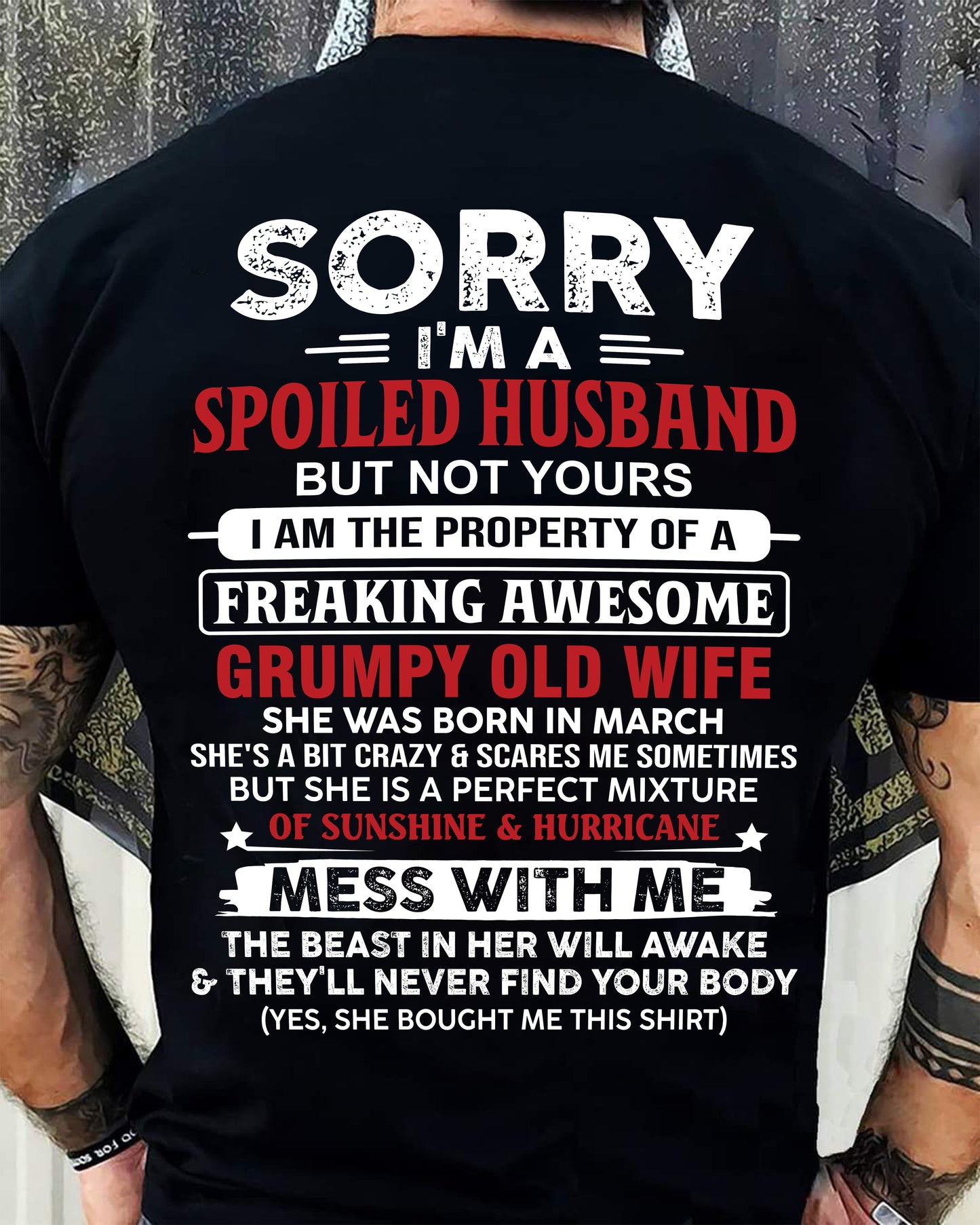 March - Spoiled Husband - Perfect Gift From Wife - SNOW03 (SKU11-02-03)