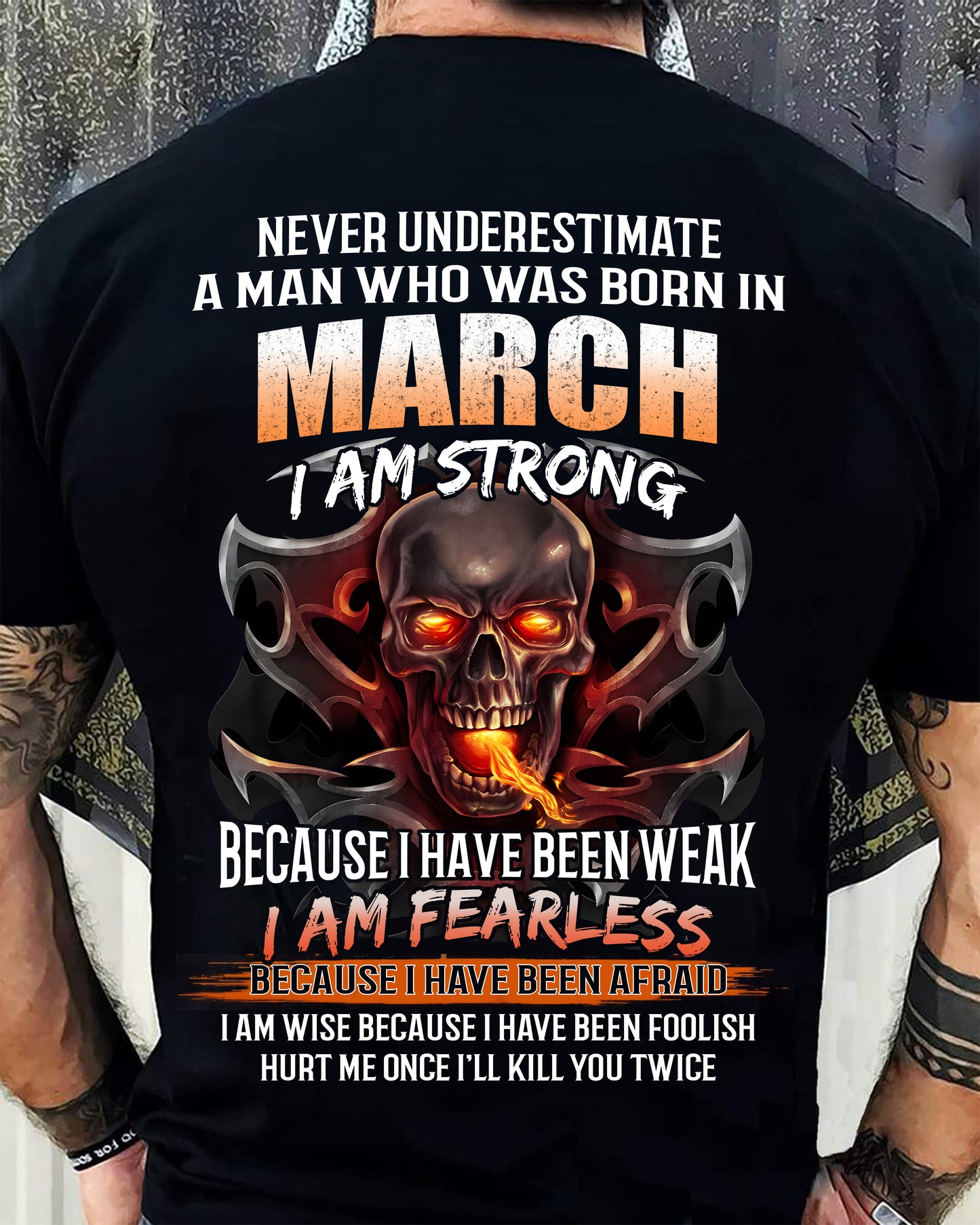 MARCH SHIRT, I AM FEARLESS – SNOW MALE03 (SKU2602-173-03)