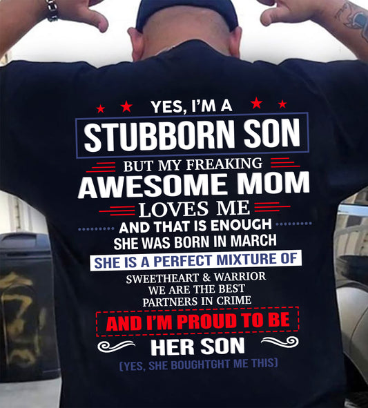 MARCH, WE ARE THE BEST PARTNERS IN CRIME - GIFT SHIRT FROM MOM TO SON - SNOW03 (SKU2603-182-03)