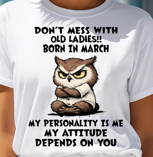MARCH SHIRT, MY ATTITUDE DEPENDS ON YOU - FMA SNOW03 (SKU2604-58-03)