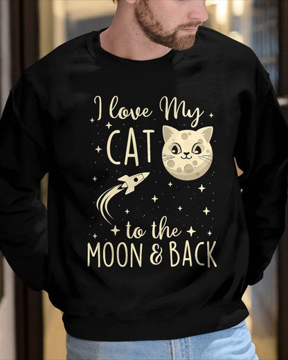 I Love My Cat To The Moon & Back - Rocket Cat Lover T-Shirt