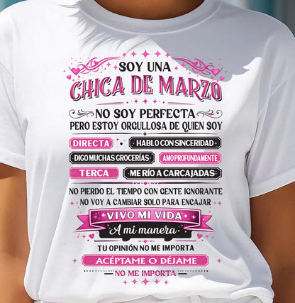MARCH SHIRT, NO SOY PERFECTA - SNOW03 (SKU2603-362-03)