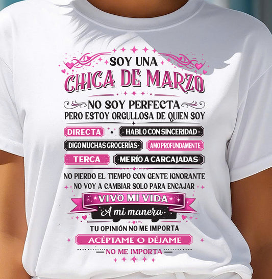 MARCH SHIRT, NO SOY PERFECTA - SNOW03 (SKU2603-362-03)