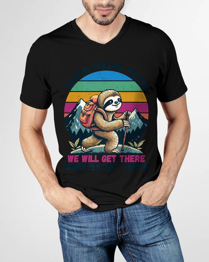 Sloth Hiking Team Hiking Gifts Men Women Kids Funny Sloth T-Shirt
