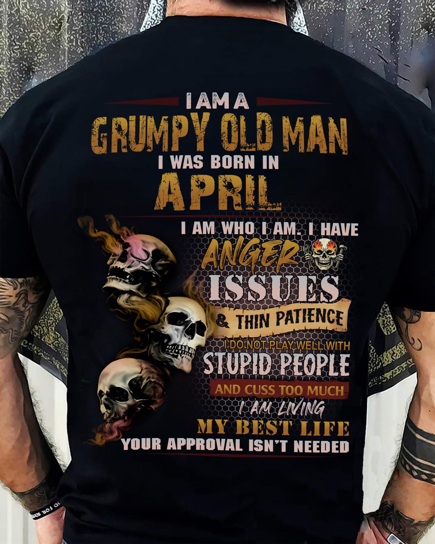APRIL, I AM A GRUMPY OLD MAN-SNOW MALE04 (SKU08-67-04)