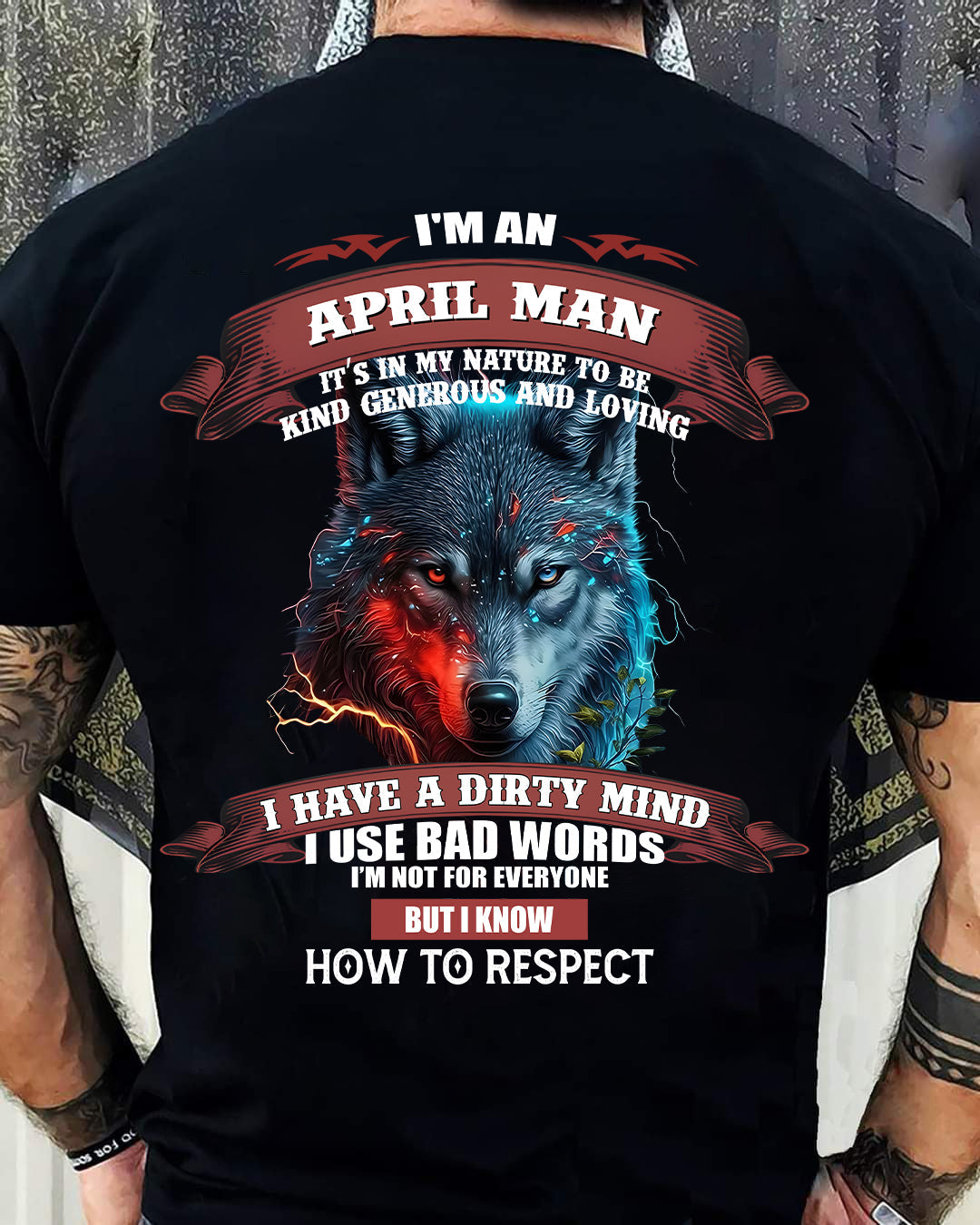 APRIL - KNOW HOW TO RESPECT - BIRTHDAY T-SHIRT FOR MEN - SNOW04 (SKU12-162-04)