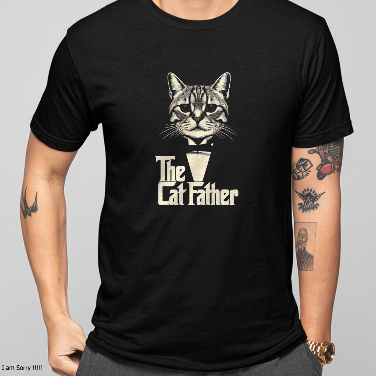 Cat Lover Gifts Funny The CatFather Mens Cat Dad T-Shirt