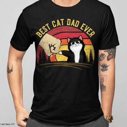 Cat Daddy Father's Day Cat Dad, Retro Best cat Dad Ever T-Shirt