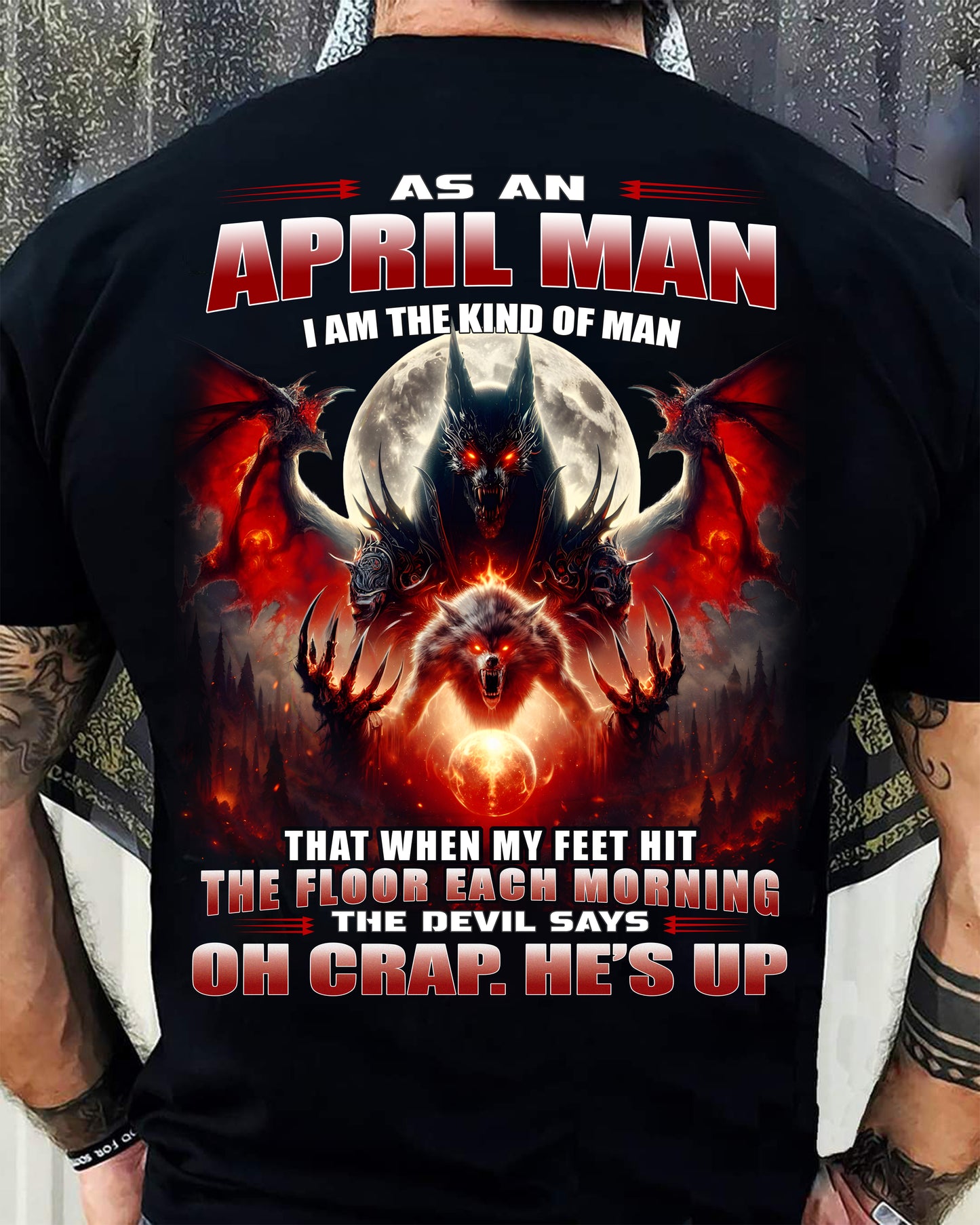 APRIL SHIRT, OH CRAP HE'S UP - MAN SNOW04 (SKU2604-94-04)