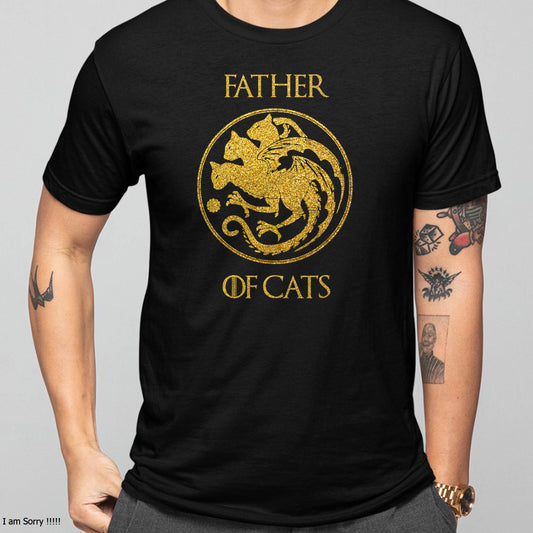 Father of Cats Shirt Cat Dad Cat Daddy T-Shirt