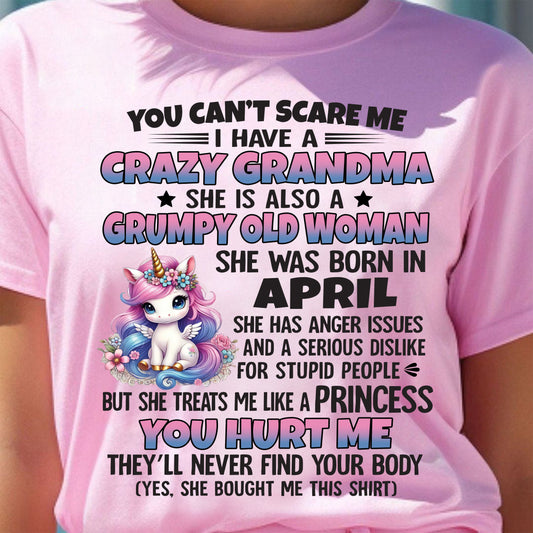 APRIL - YOU CAN'T SCARE ME - GIFT FROM GRANDMA - SNOW04 (SKU09-106-04)