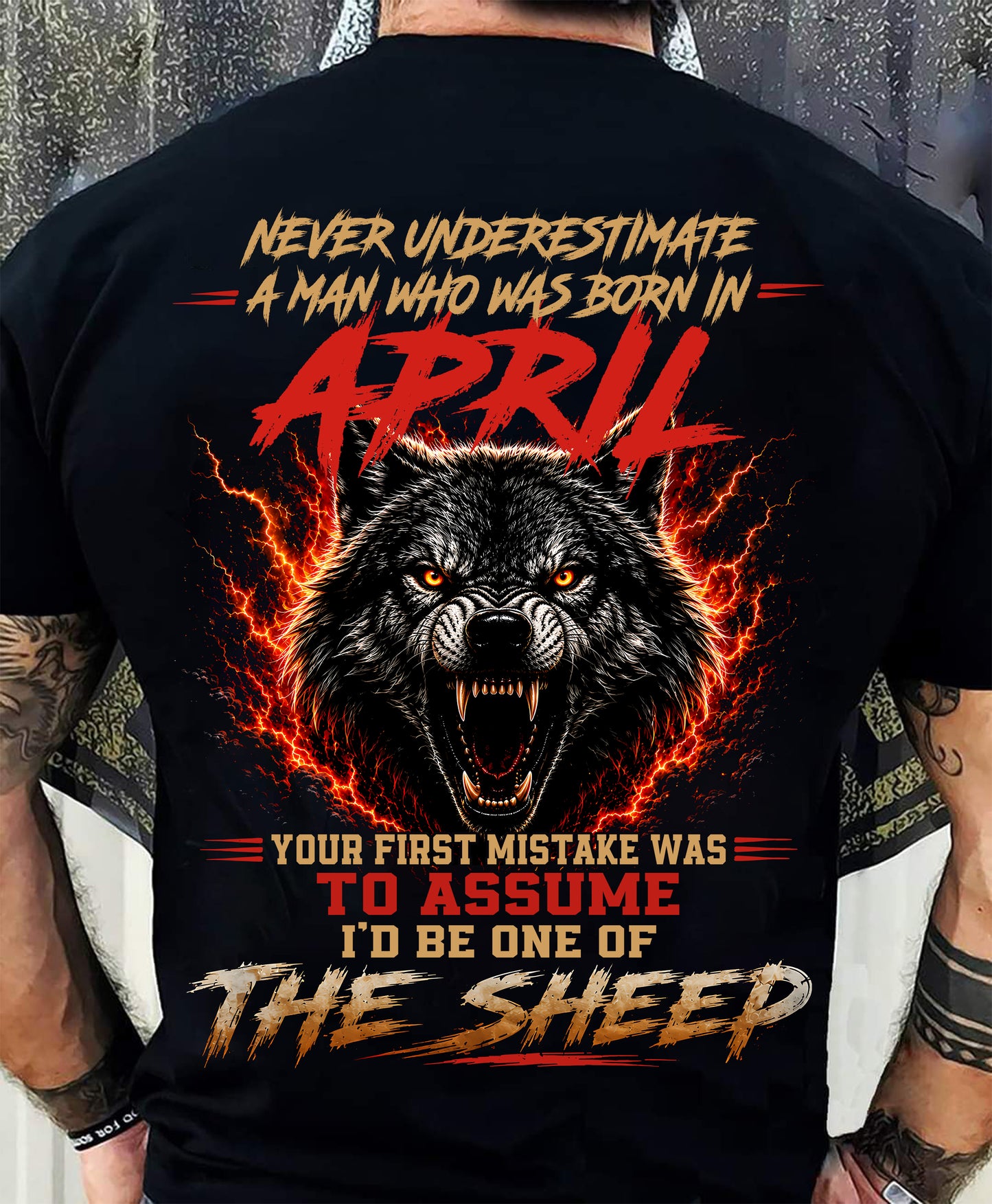 APRIL SHIRT, DON'T ASSUME I'D BE ONE OF THE SHEEP - SNOW MALE04 (SKU2608-497-04)