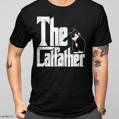 The Catfather Cat Father Mafia Whiskers Male Daddy T-Shirt Small
