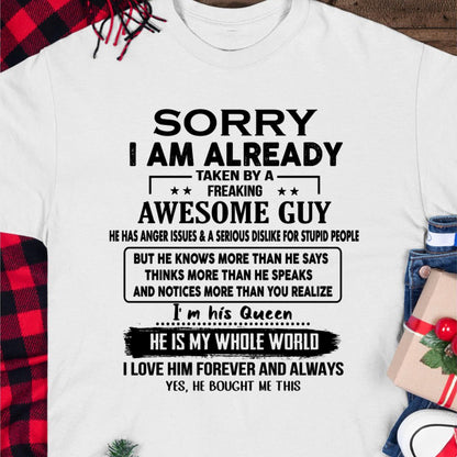 Awesome Guy - Perfect gift for your girlfriend or wife from husband - SNOW00 (SKUT08-11-00)