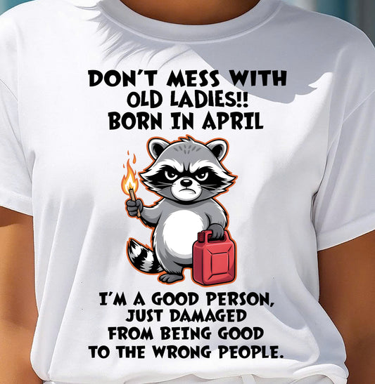 APRIL SHIRT, DAMAGED FROM BEING GOOD TO THE WRONG PEOPLE - SNOW04 (SKU2604-282-04)