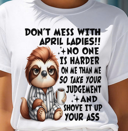APRIL SHIRT NO ONE IS HARDER ON ME THAN ME - SNOW04 (SKU2605-195-04)