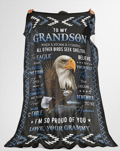 Special Gift For Your Grandson Blanket - From Grammy (SKUB07-45)