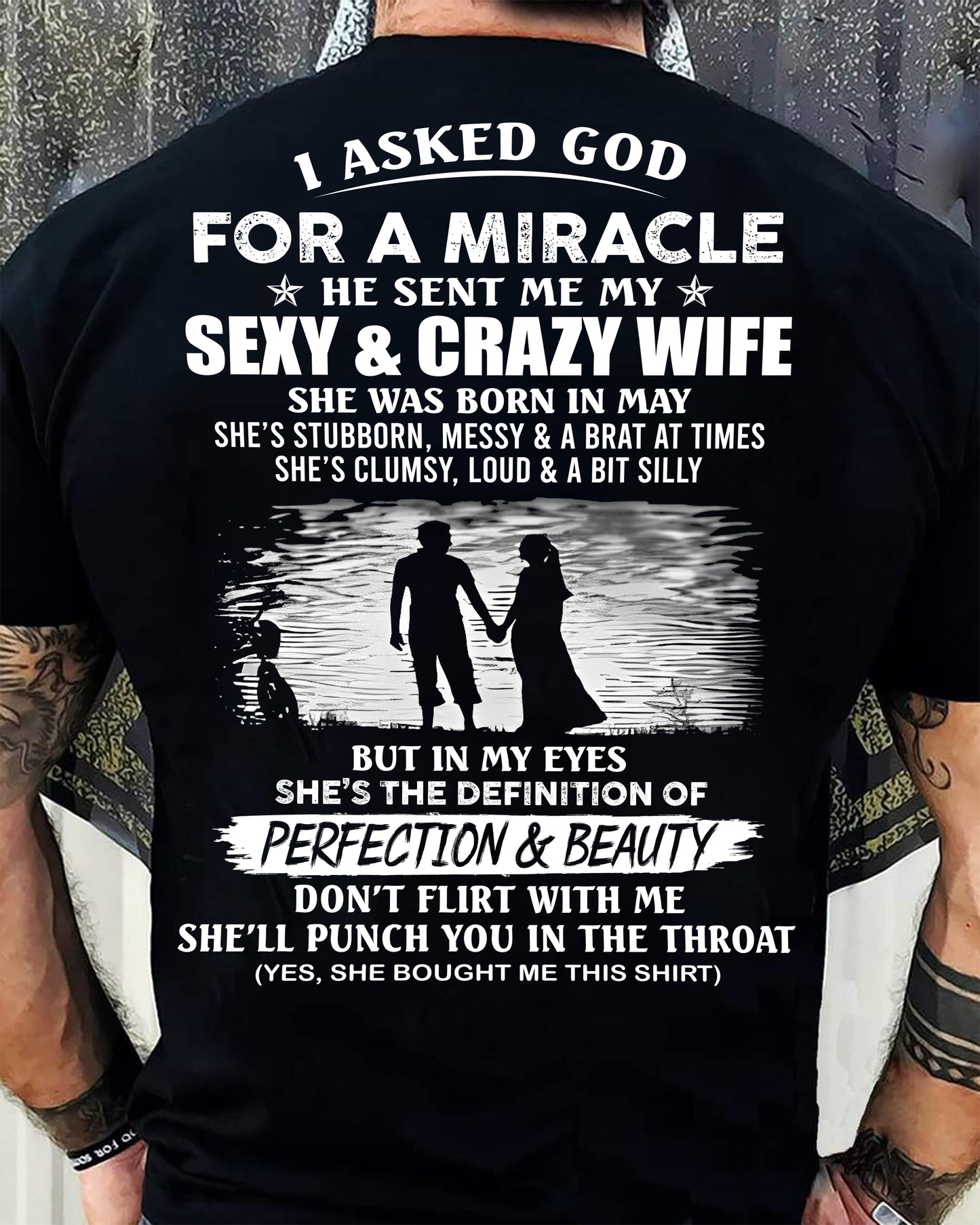 MAY, SHE’S THE DEFINITION OF PERFECTION & BEAUTY - GIFT SHIRT FROM WIFE - SNOW05 (SKU2606-340-05)