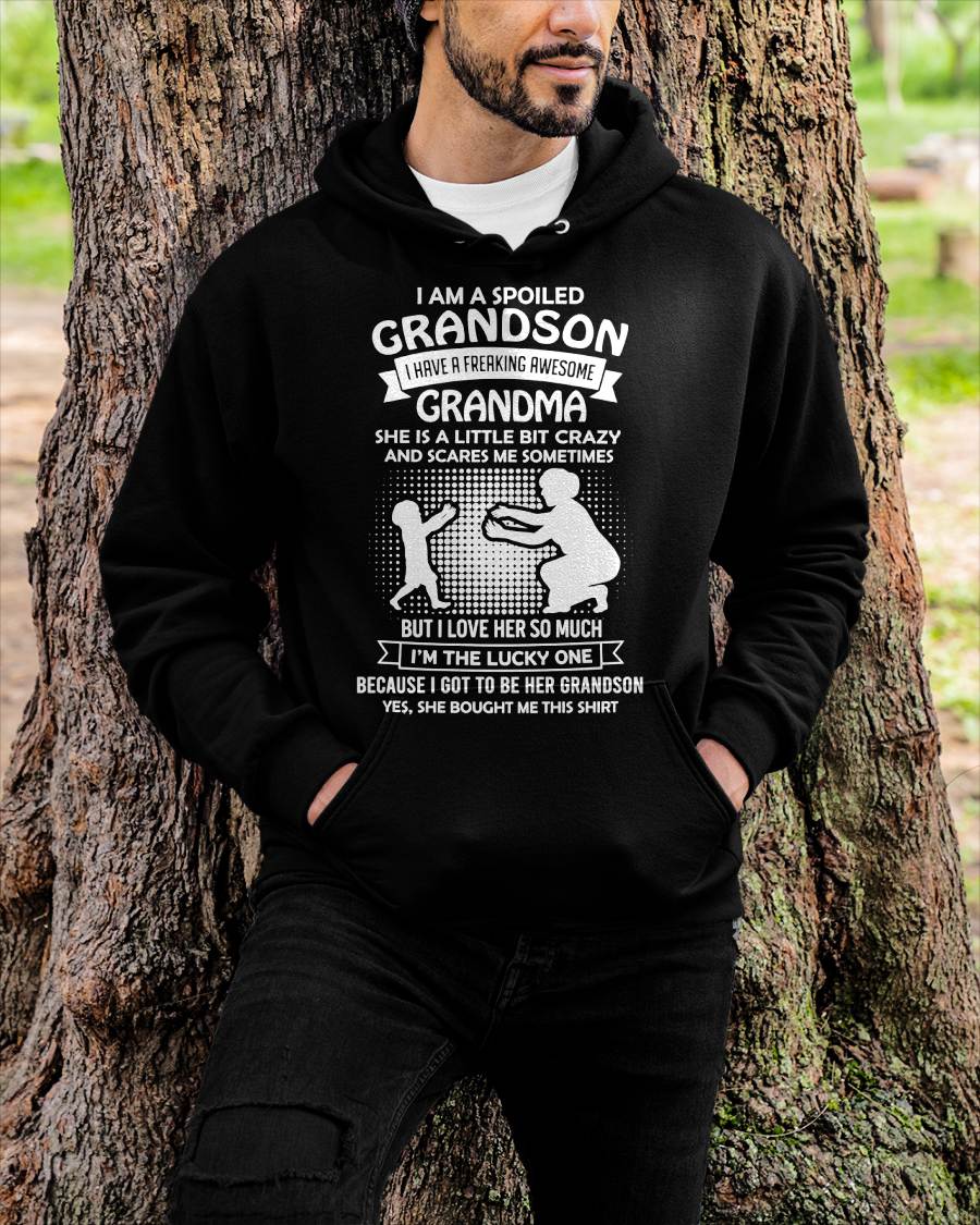 MONTH 00, I HAVE A FREAKING AWESOME GRANDMA - GIFT T SHIRT FROM GRANDMA TO GRANDSON - SNOW00 (SKU2604-217-00)
