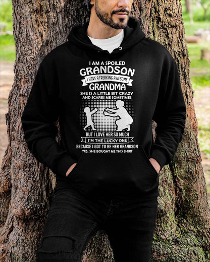 MONTH 00, I HAVE A FREAKING AWESOME GRANDMA - GIFT T SHIRT FROM GRANDMA TO GRANDSON - SNOW00 (SKU2604-217-00)