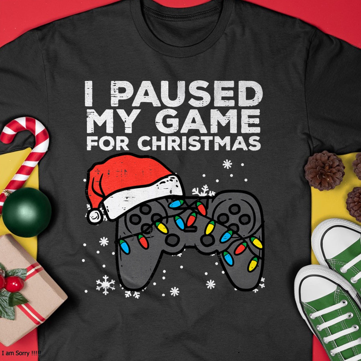 Paused My Game Christmas Gamer Xmas Men Boys Kids Youth Teen T-Shirt - Christmas Unisex T-Shirt/Hoodie/Sweatshirt - SNOW00