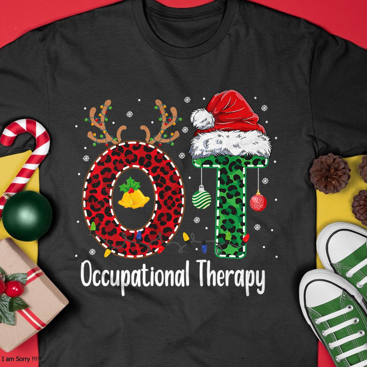 Occupational Therapy Christmas santa hat OT Therapist T-Shirt - Christmas Unisex T-Shirt/Hoodie/Sweatshirt - SNOW00