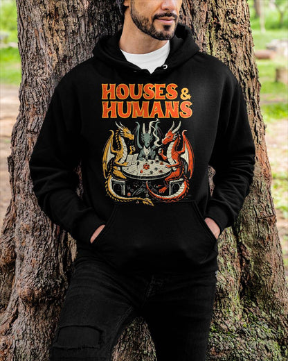 Gaming Houses Humans Funny RPG Parody Gamer Kids T-Shirt