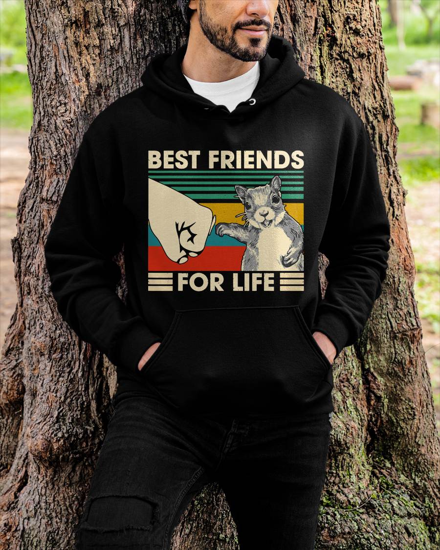 Retro Vintage Squirrel Best Friend for Life Fist Bump T-Shirt