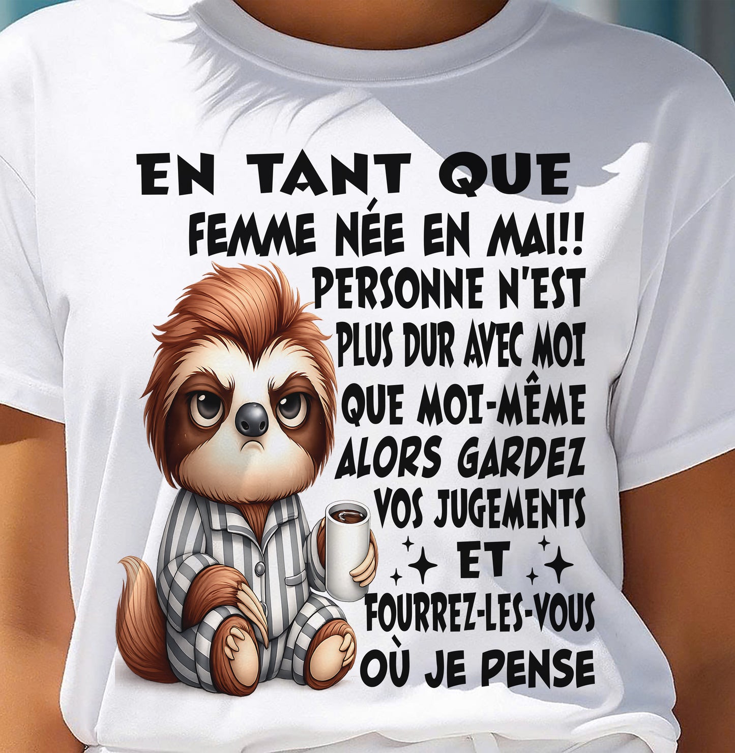 MAI SHIRT EN TANT QUE FEMME NÉE EN MAI - SNOW05 (SKU2605-205-05)