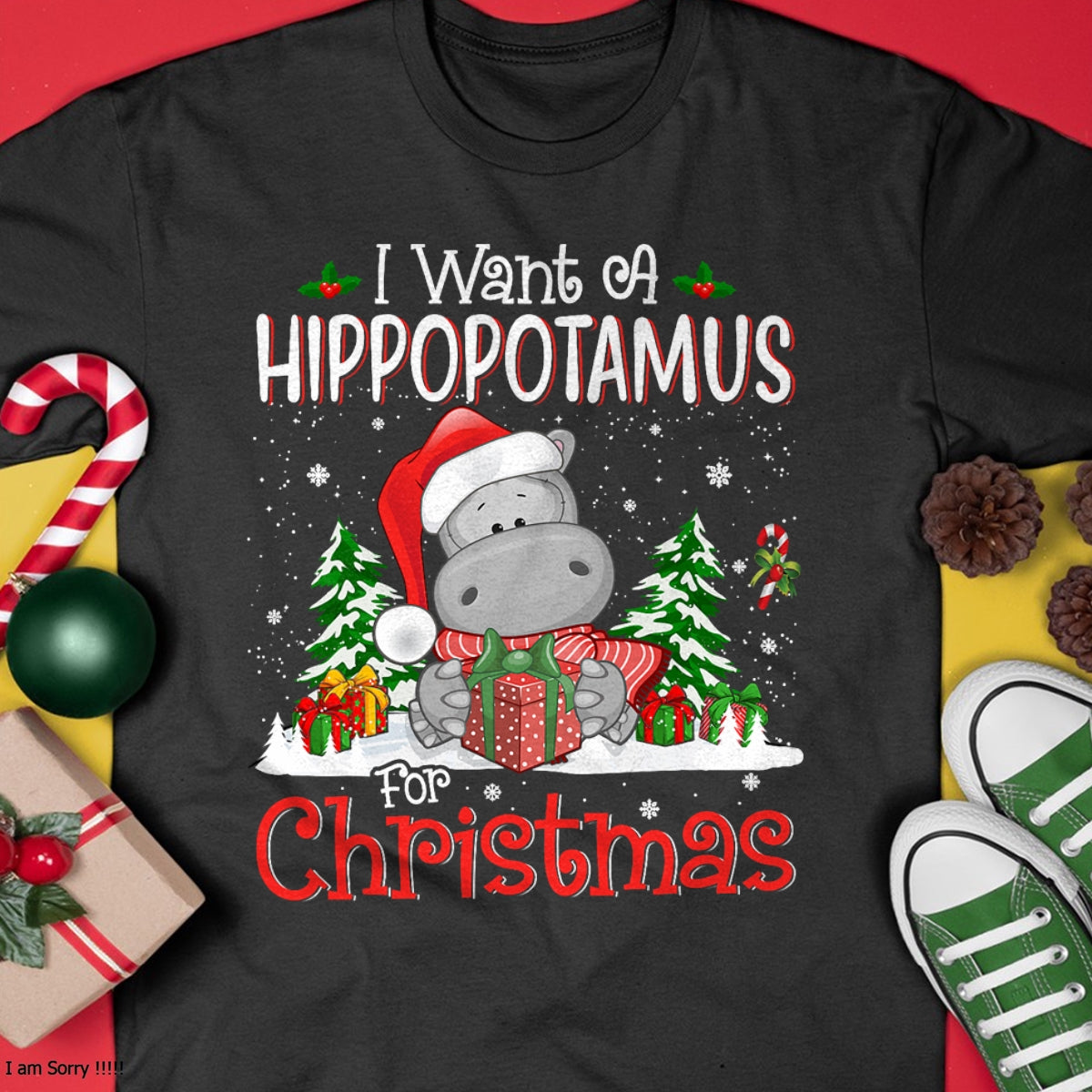 I Want A Hippopotamus For Christmas Xmas Hippo for Kid Women T-Shirt - Christmas Unisex T-Shirt/Hoodie/Sweatshirt - SNOW00