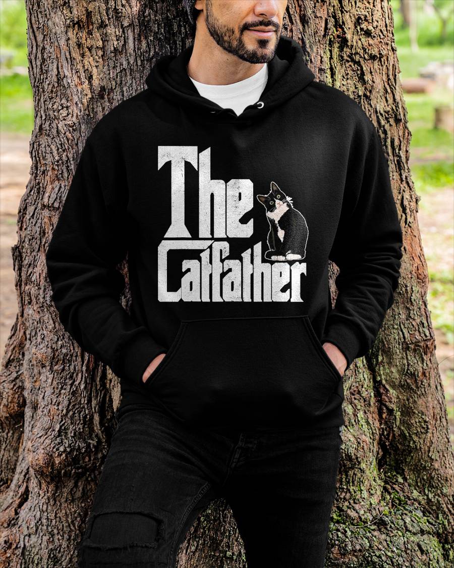 The Catfather Cat Father Mafia Whiskers Male Daddy T-Shirt Small