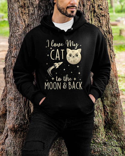 I Love My Cat To The Moon & Back - Rocket Cat Lover T-Shirt