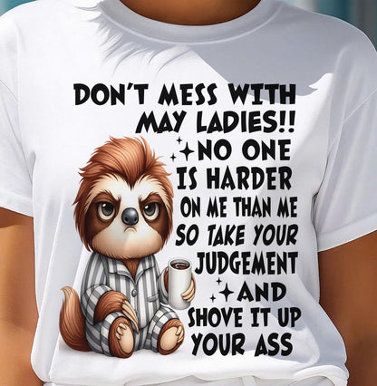 MAY SHIRT NO ONE IS HARDER ON ME THAN ME - SNOW05 (SKU2605-195-05)