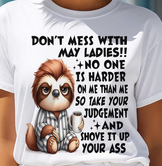 MAY SHIRT NO ONE IS HARDER ON ME THAN ME - SNOW05 (SKU2605-195-05)