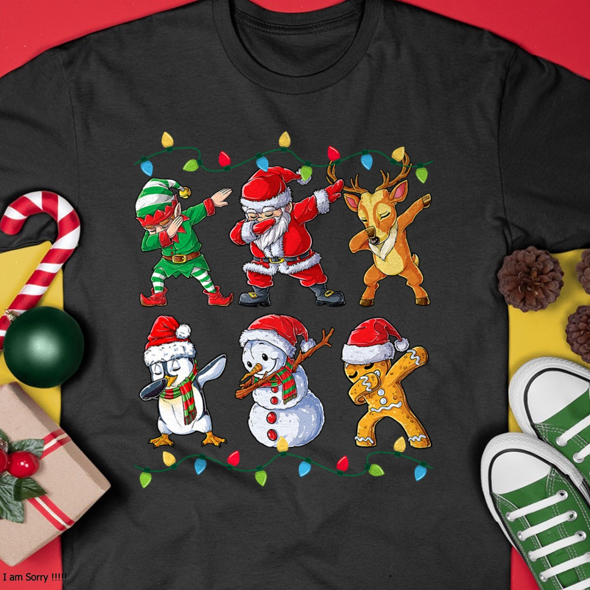 Dabbing Santa Elf Friends Christmas Boys Girls Men Xmas Dab T-Shirt - Christmas Unisex T-Shirt/Hoodie/Sweatshirt - SNOW00