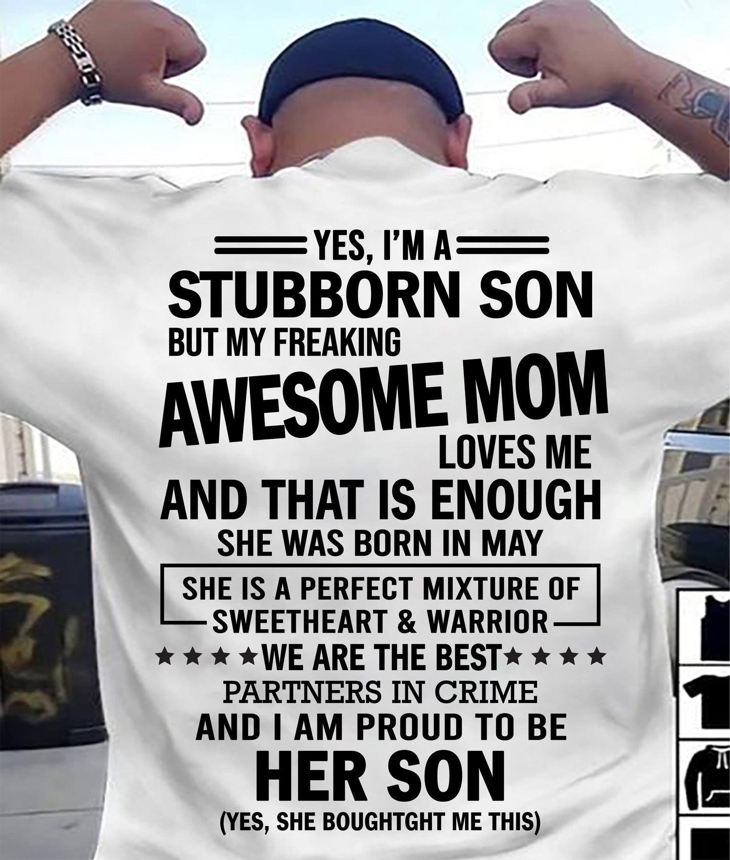 MAY, WE ARE THE BEST PARTNERS IN CRIME - GIFT SHIRT FROM MOM TO SON - SNOW05 (SKU2603-189-05)