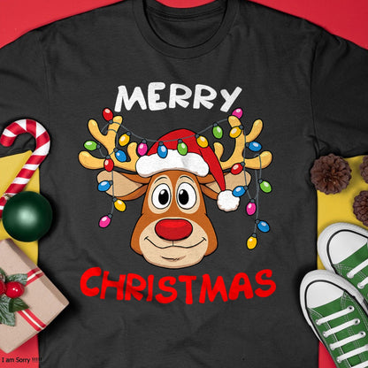 Merry Christmas Reindeer Xmas Family Men Women T-Shirt - Christmas Unisex T-Shirt/Hoodie/Sweatshirt - SNOW00